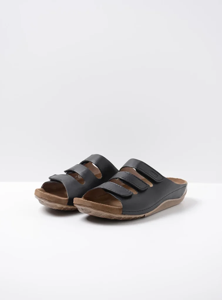 Wolky Slippers 00532 Nomad 50000 zwart geolied leer