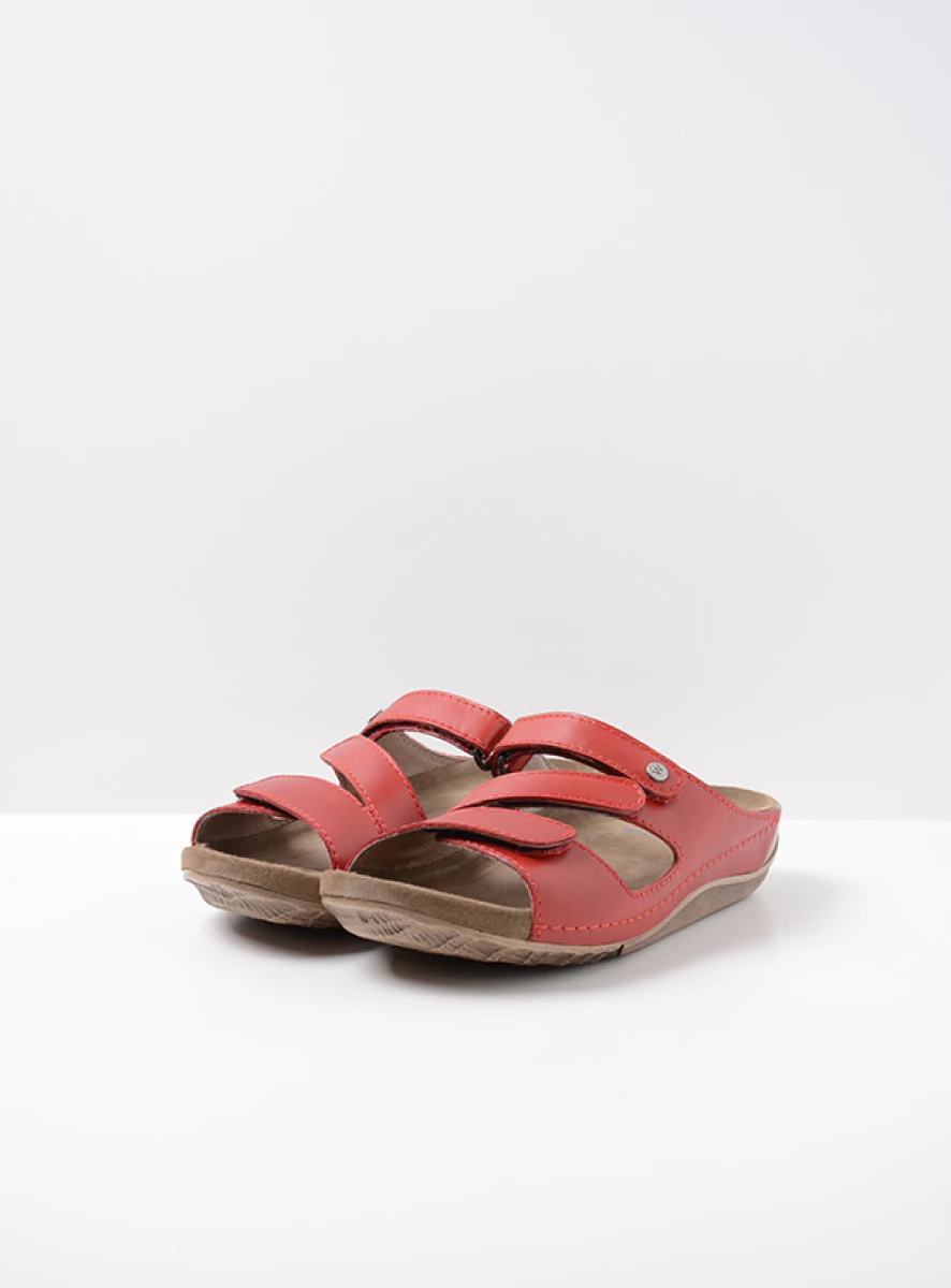 Wolky Slippers 00536 Jasper 50500 rood leer