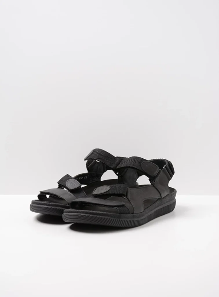 Wolky Sandalen 00711 Energy Men 50000 zwart gevet leer