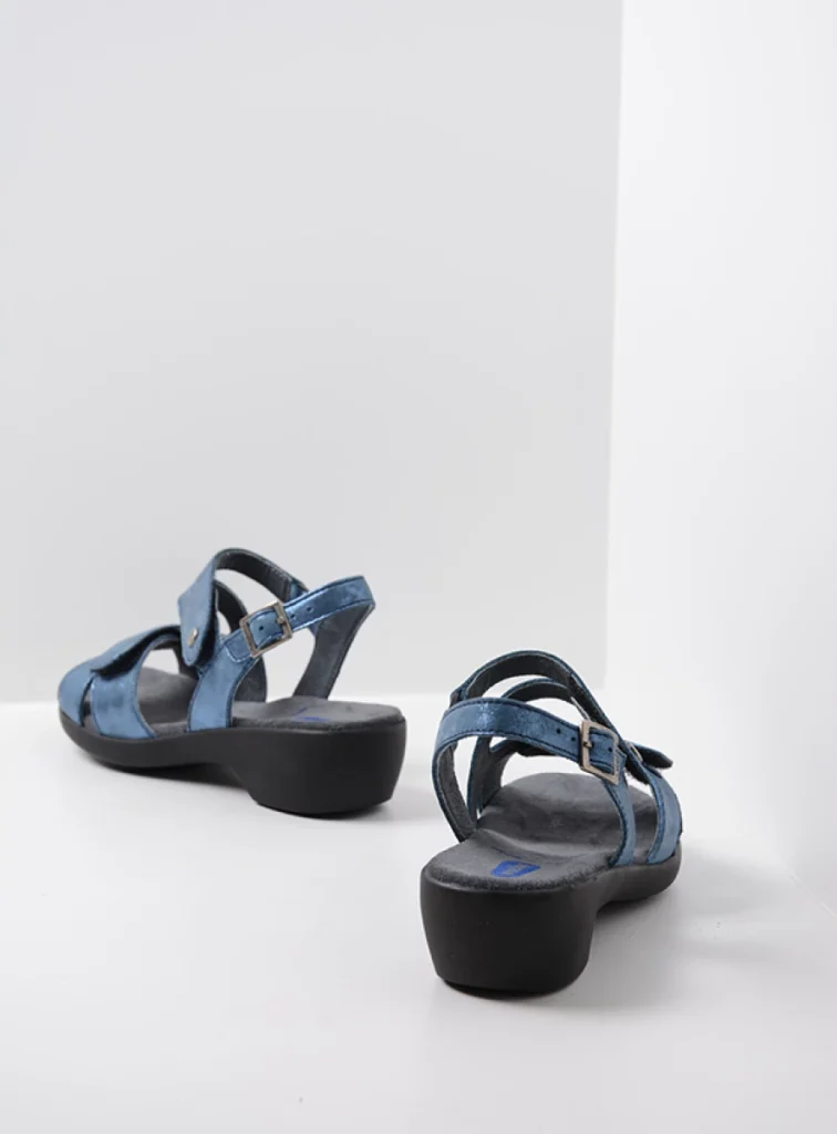 Wolky Sandalen 00776 Fria 10820 denim blauw leer