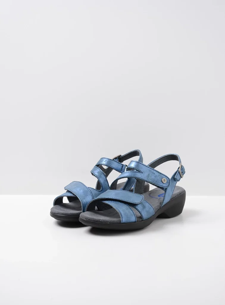 Wolky Sandalen 00776 Fria 10820 denim blauw leer