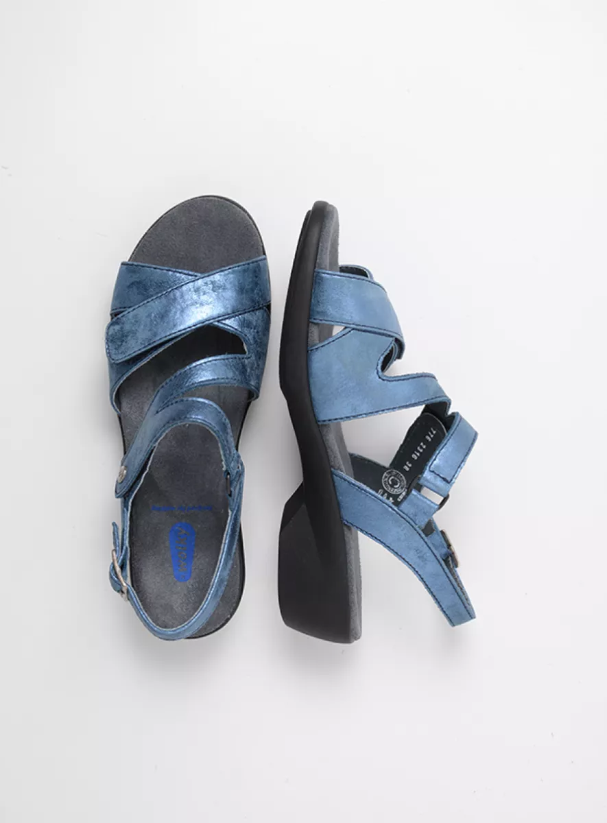 Wolky Sandalen 00776 Fria 10820 denim blauw nubuck