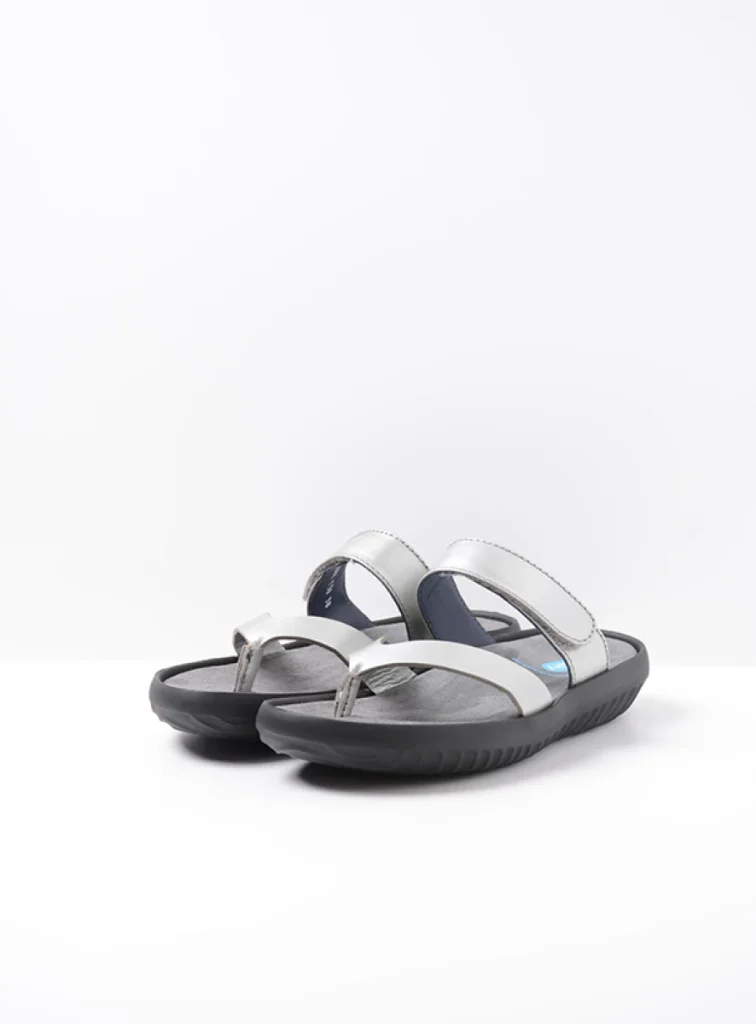 Wolky Slippers 00880 Tahiti 87130 zilver/grijs leer