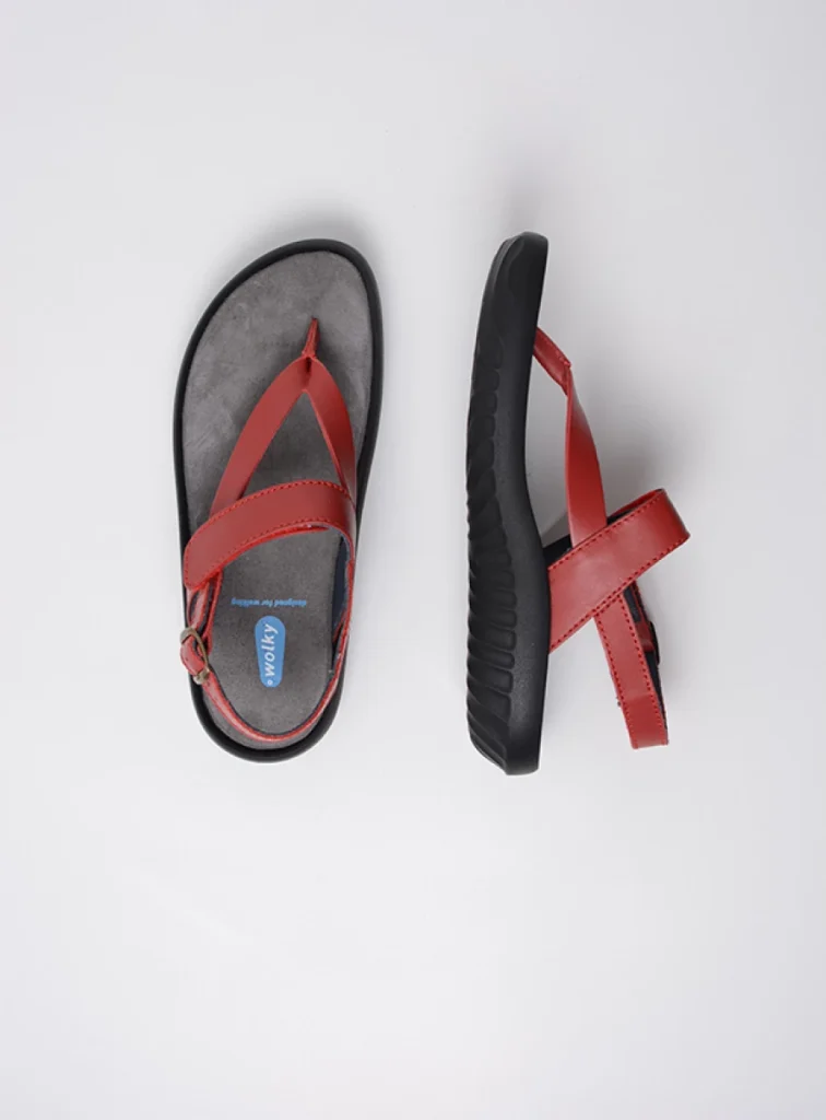 Wolky Sandalen 00882 Cebu 31500 rood leer