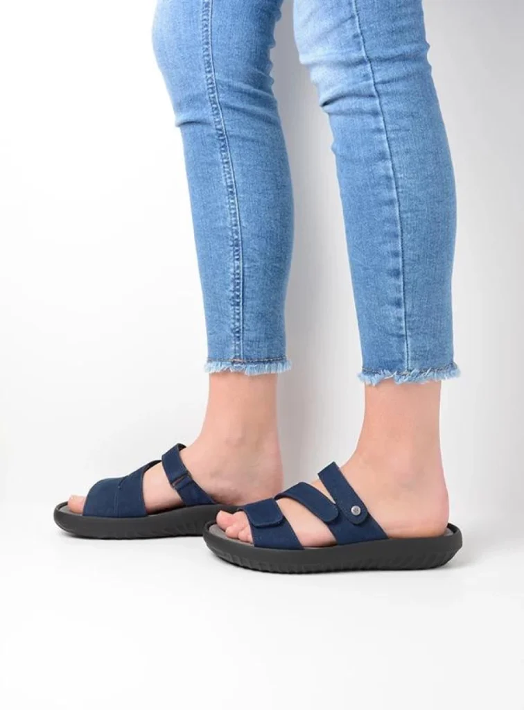 Wolky Slippers 00885 Sense 11820 blauw nubuck