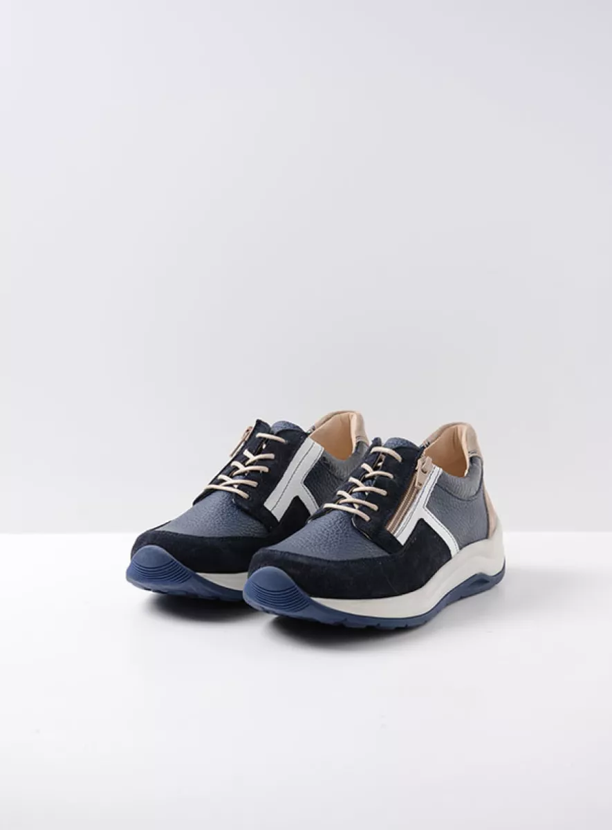 Wolky Sneakers 00979 Comrie 92820 denim combi leer