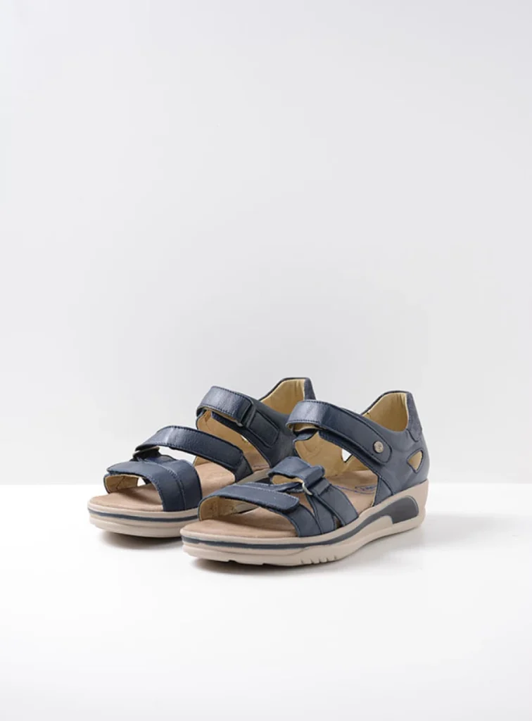 Wolky Sandalen 01055 Desh 30870 blauw leer