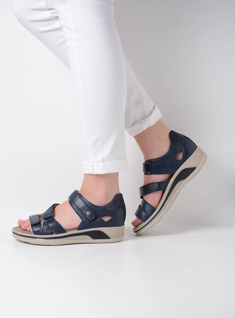 Wolky Sandalen 01055 Desh 30870 blauw leer