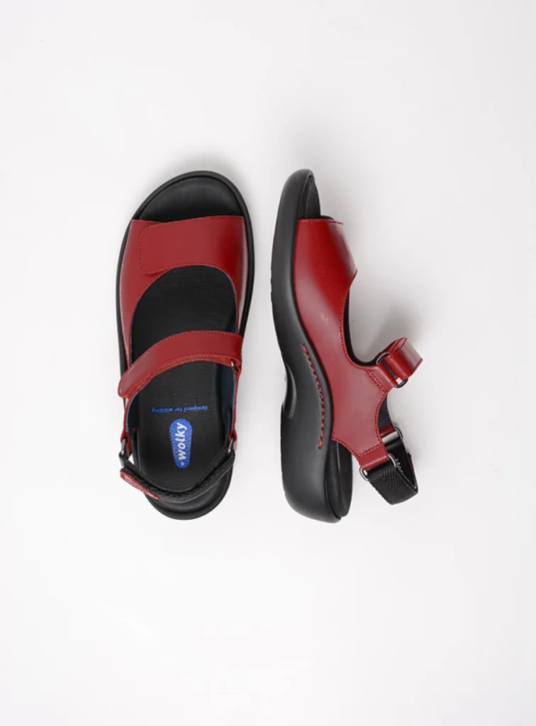 Wolky Sandalen 01300 Salvia 30500 rood leer