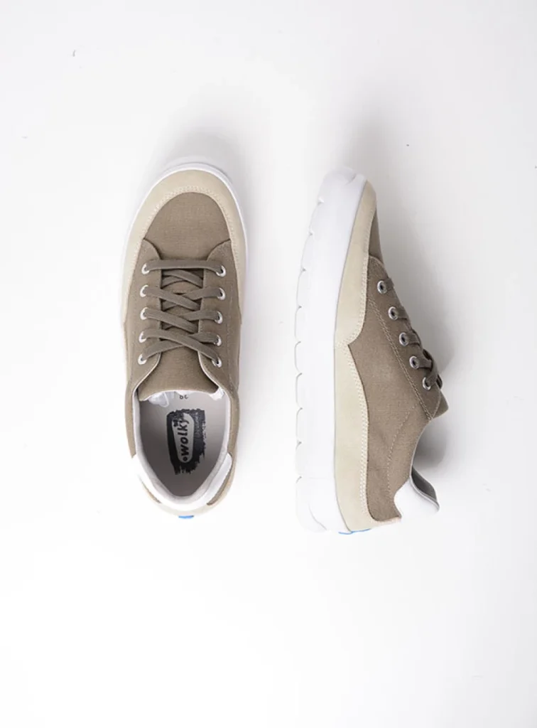 Wolky Veterschoenen 01425 Babati 94375 kaki canvas/suede