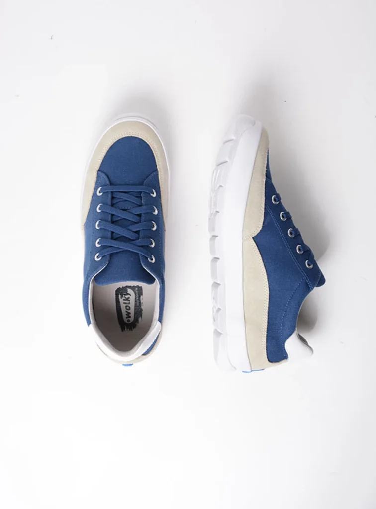 Wolky Sneakers 01425 Babati 94800 blauw canvas/suede