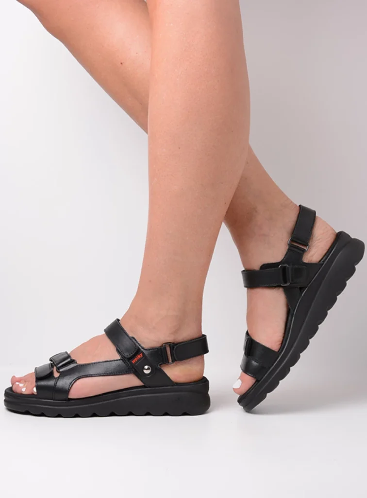 Wolky Sandalen 01525 Mile 50000 zwart leer