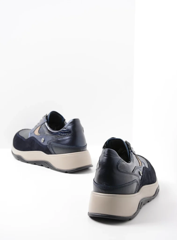 Wolky Sneakers 01580 Sappho 90801 blauw combi leer