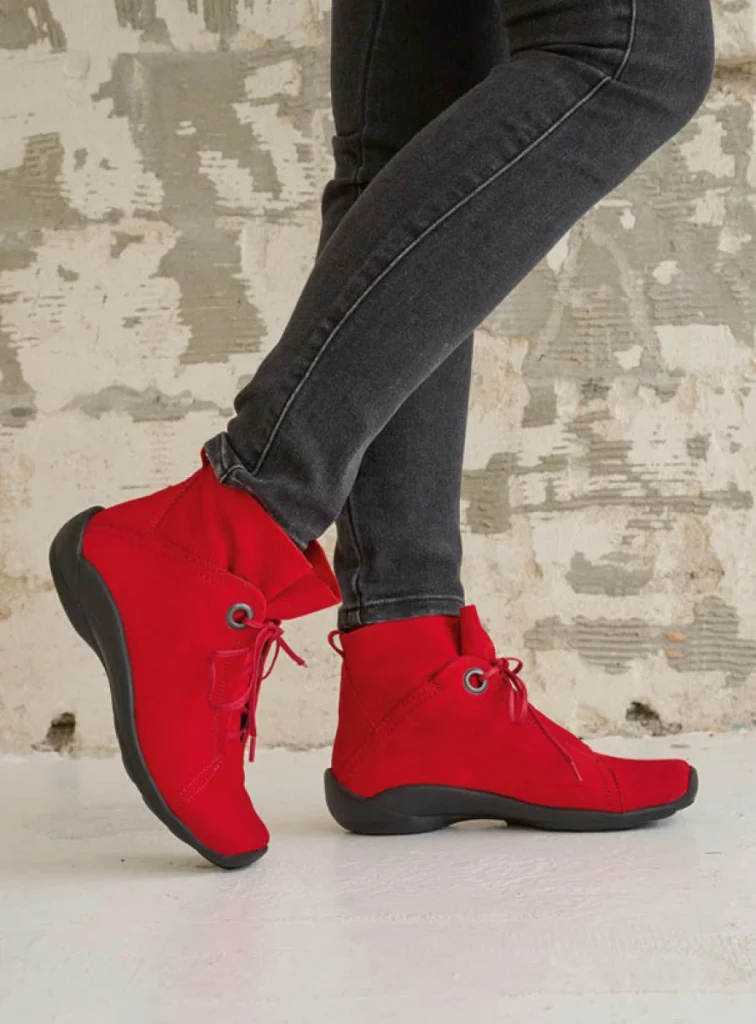 Wolky Hoge veterschoenen 01657 Diana 11505 donkerrood nubuck