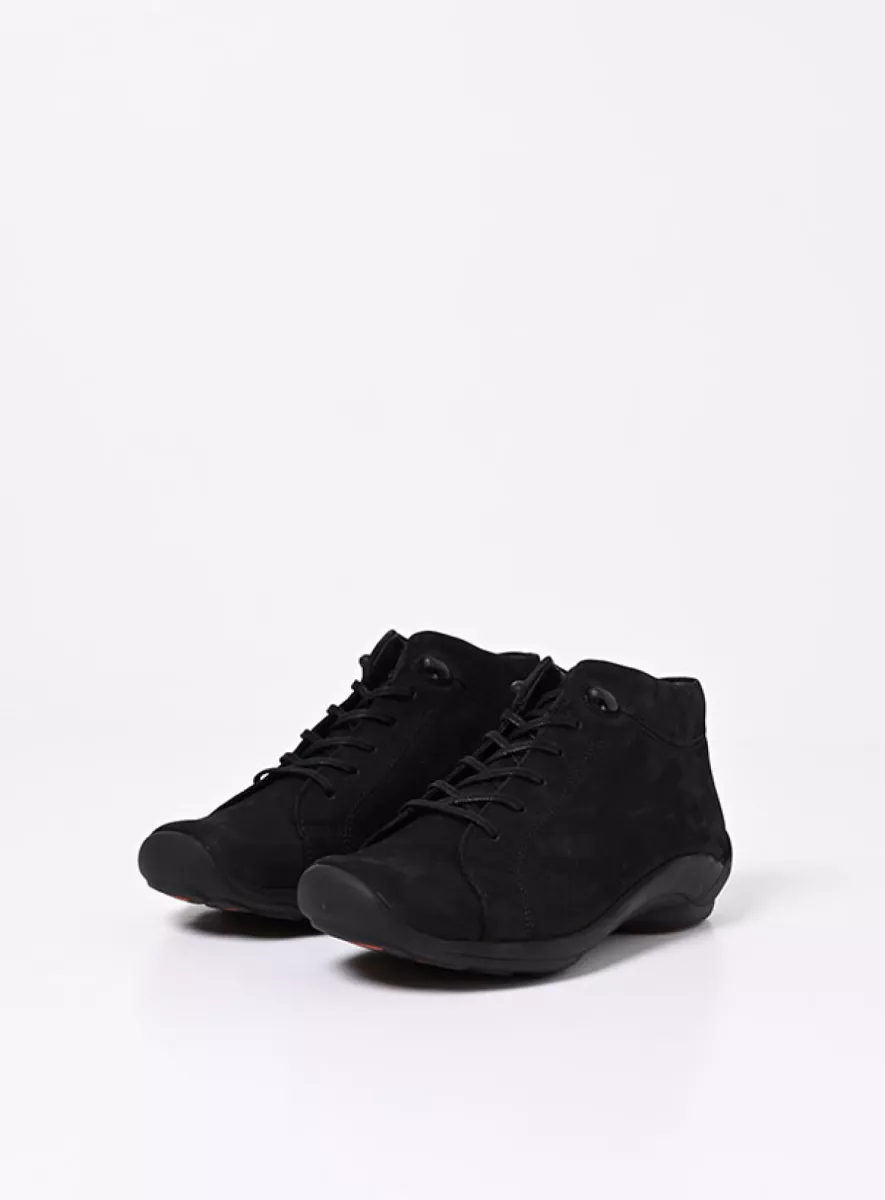 Wolky Veterschoenen 01674 Louise 10000 zwart nubuck