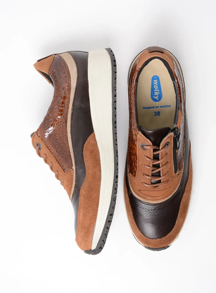 Wolky Sneakers 02278 Sprint 90431 cognac combi leer