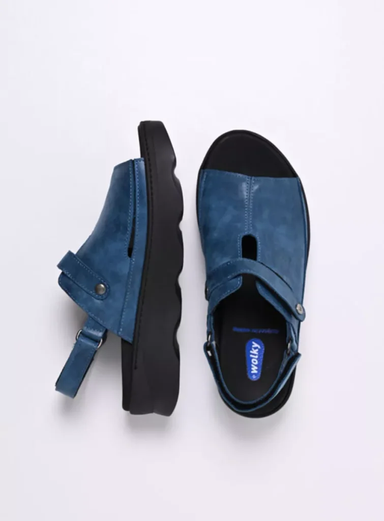 Wolky Sandalen 02353 Laprida 36804 blauw effectleer