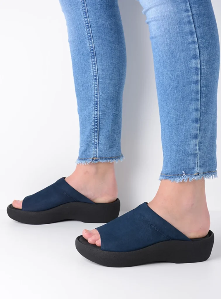 Wolky Slippers 03201 Nassau 11820 denim nubuck