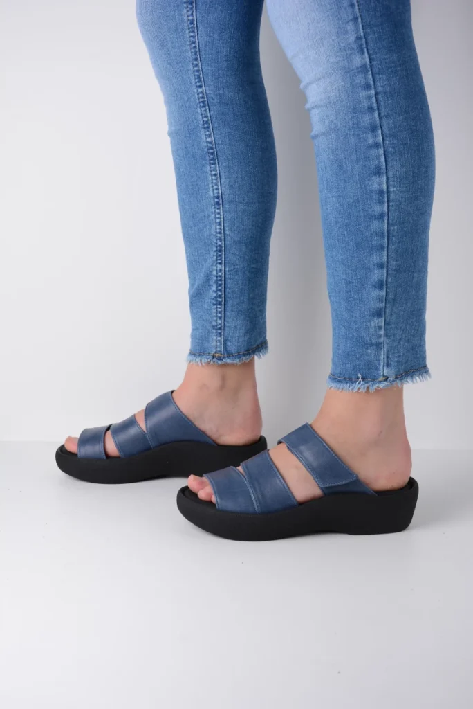 Wolky Slippers 03207 Aporia 30840 jeans leer