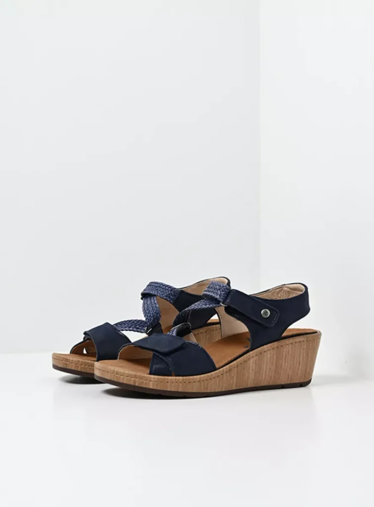 Wolky Sandalen 03550 La Jolla 36820 denim effectleer