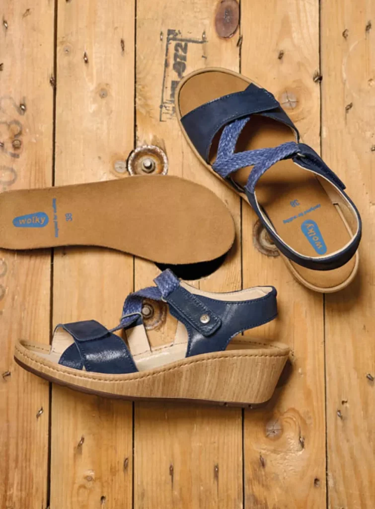 Wolky Sandalen 03550 La Jolla 36820 denim effectleer