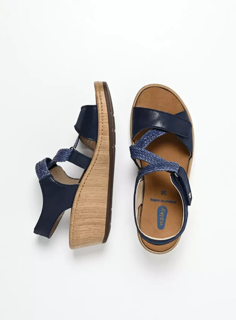 Wolky Sandalen 03550 La Jolla 36820 denim effectleer