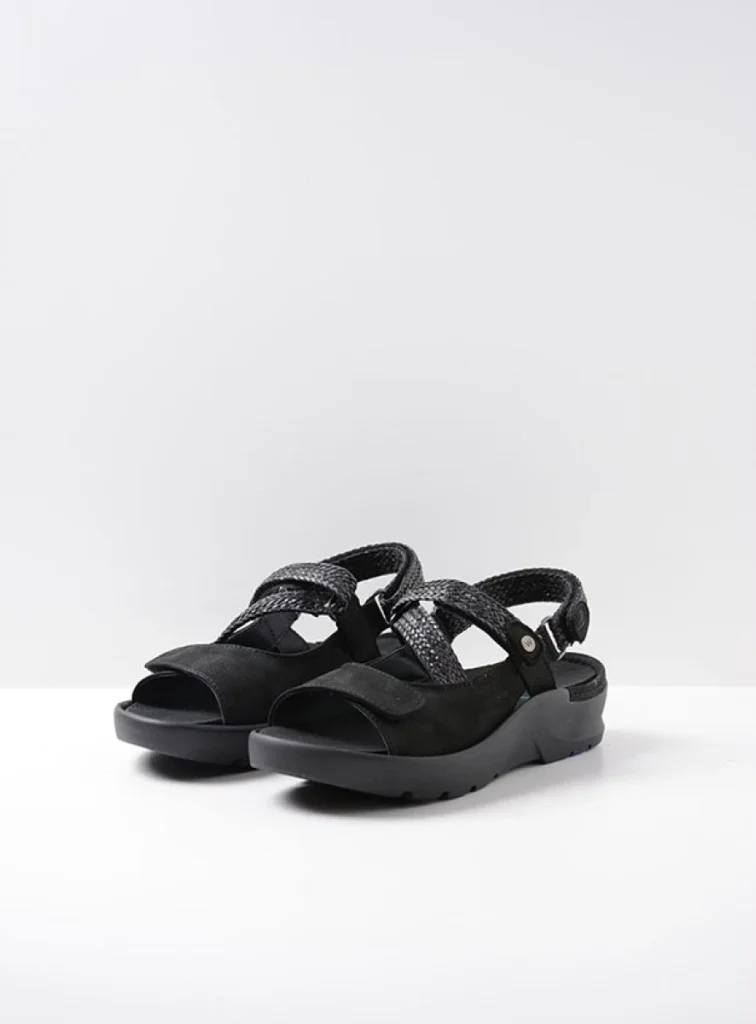 Wolky Sandalen 03925 Lisse 11001 zwart nubuck