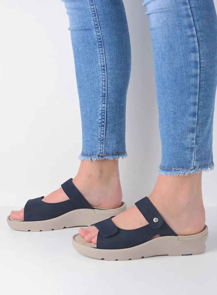 Wolky Slippers 03926 Zaandam 11820 denim nubuck