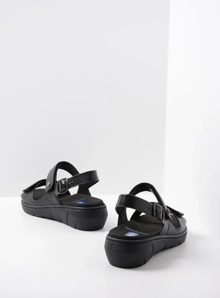 Wolky Sandalen 04104 Santorini 50000 zwart leer