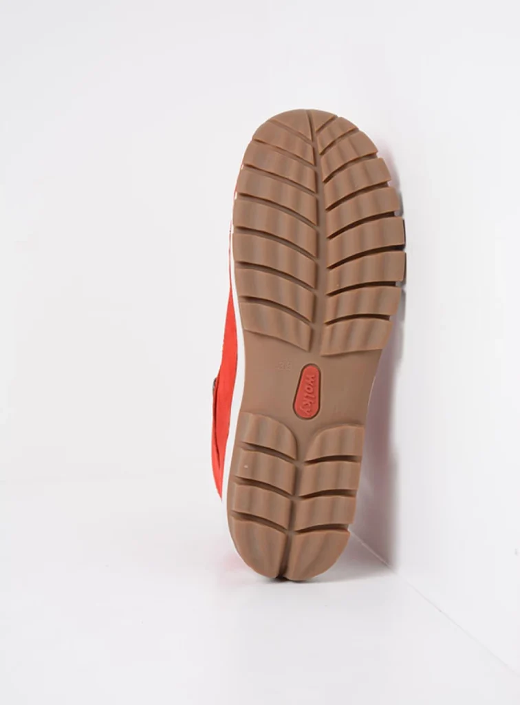 Wolky Hoge veterschoenen 04725 Jump 11500 rood nubuck