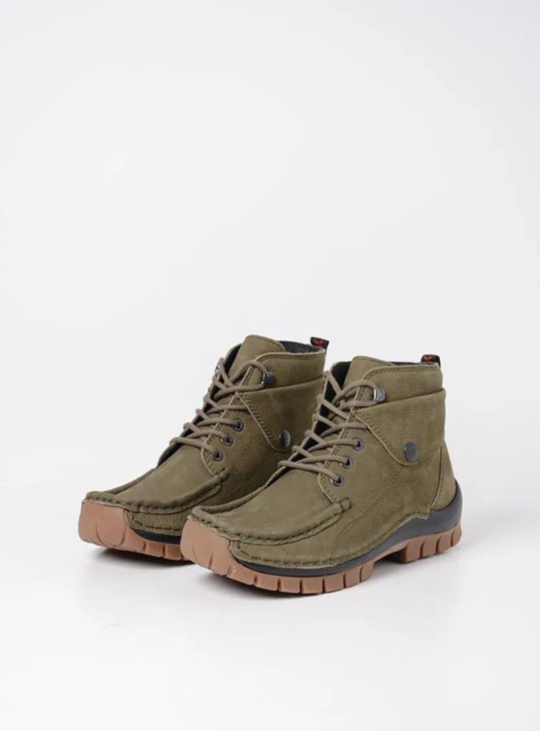 Wolky Hoge veterschoenen 04725 Jump 11709 pesto groen nubuck