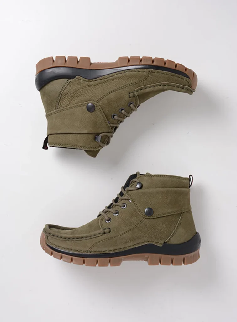 Wolky Hoge veterschoenen 04725 Jump 11709 pesto groen nubuck