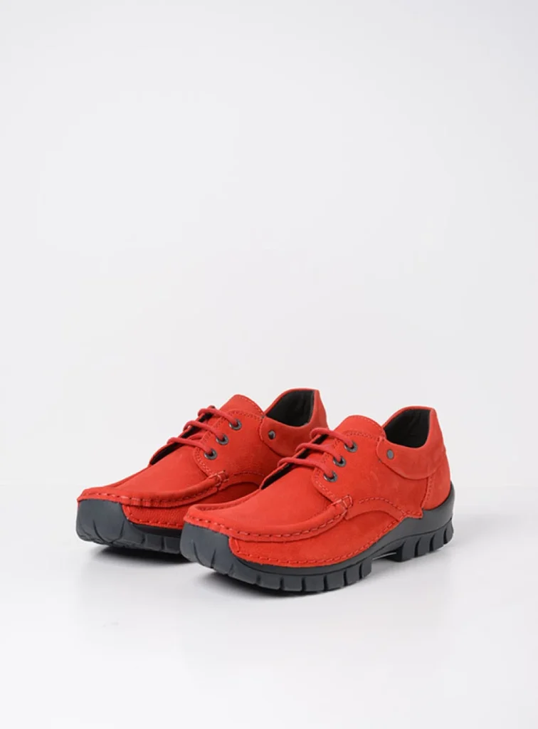 Wolky Veterschoenen 04726 Fly 11500 rood nubuck