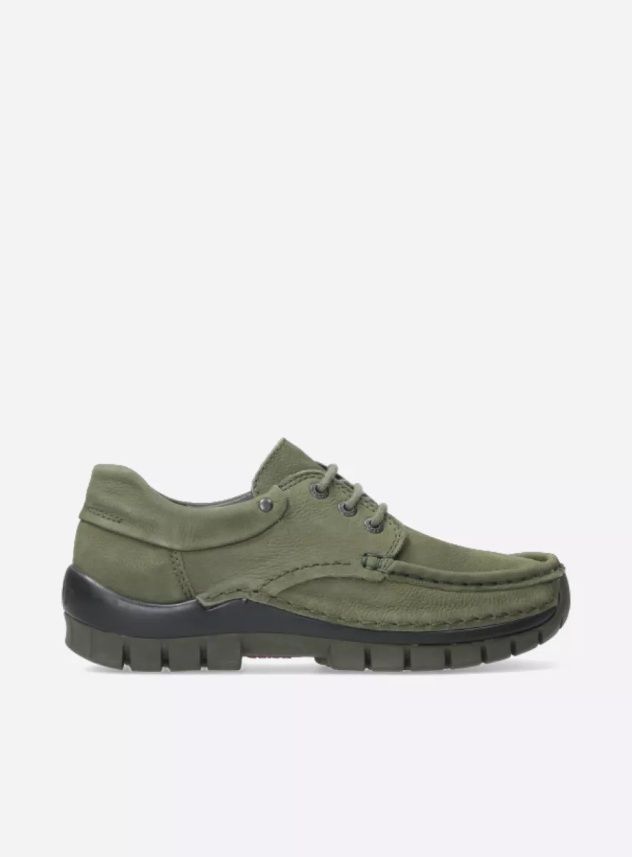 Wolky Veterschoenen 04726 Fly 11709 pesto groen nubuck