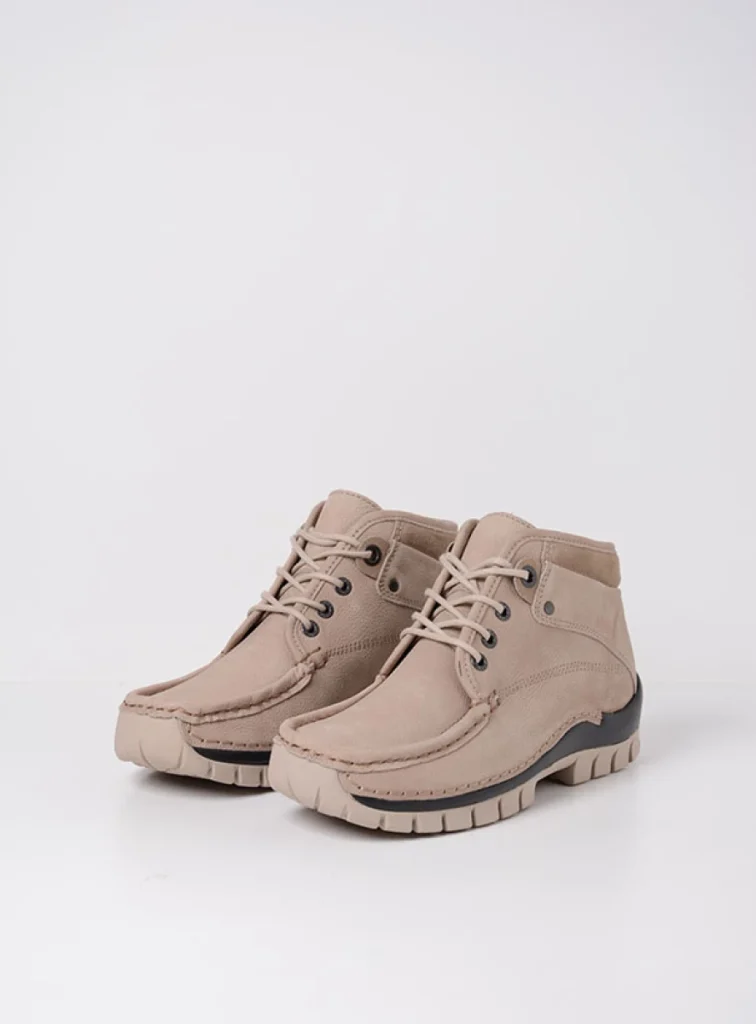 Wolky Hoge veterschoenen 04728 Cross 11125 safari nubuck