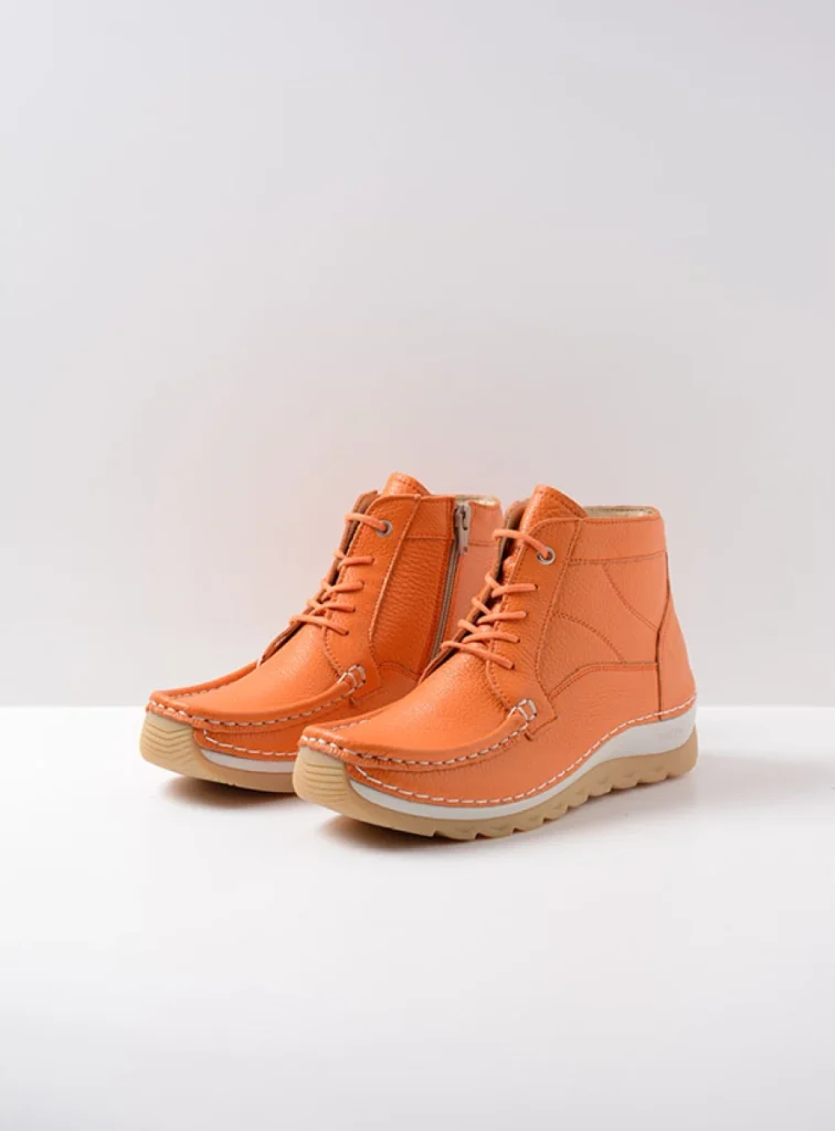 Wolky Hoge veterschoenen 04901 Salado 71557 oranje leer