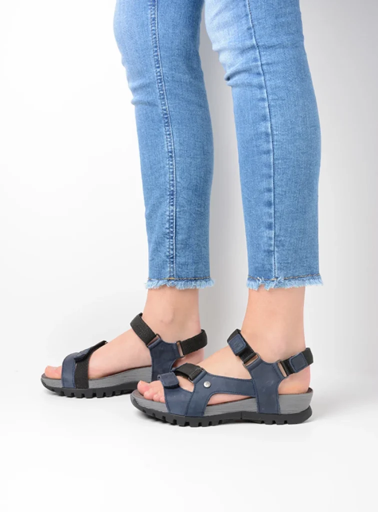 Wolky Sandalen 05450 Cradle 30800 blauw leer