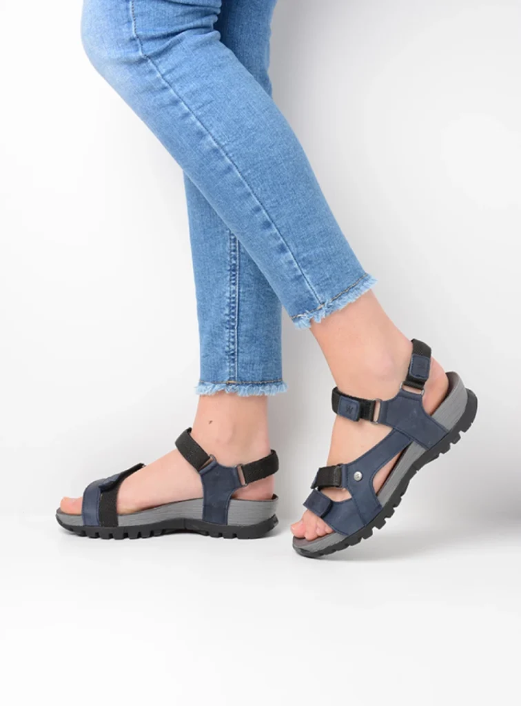 Wolky Sandalen 05450 Cradle 30800 blauw leer