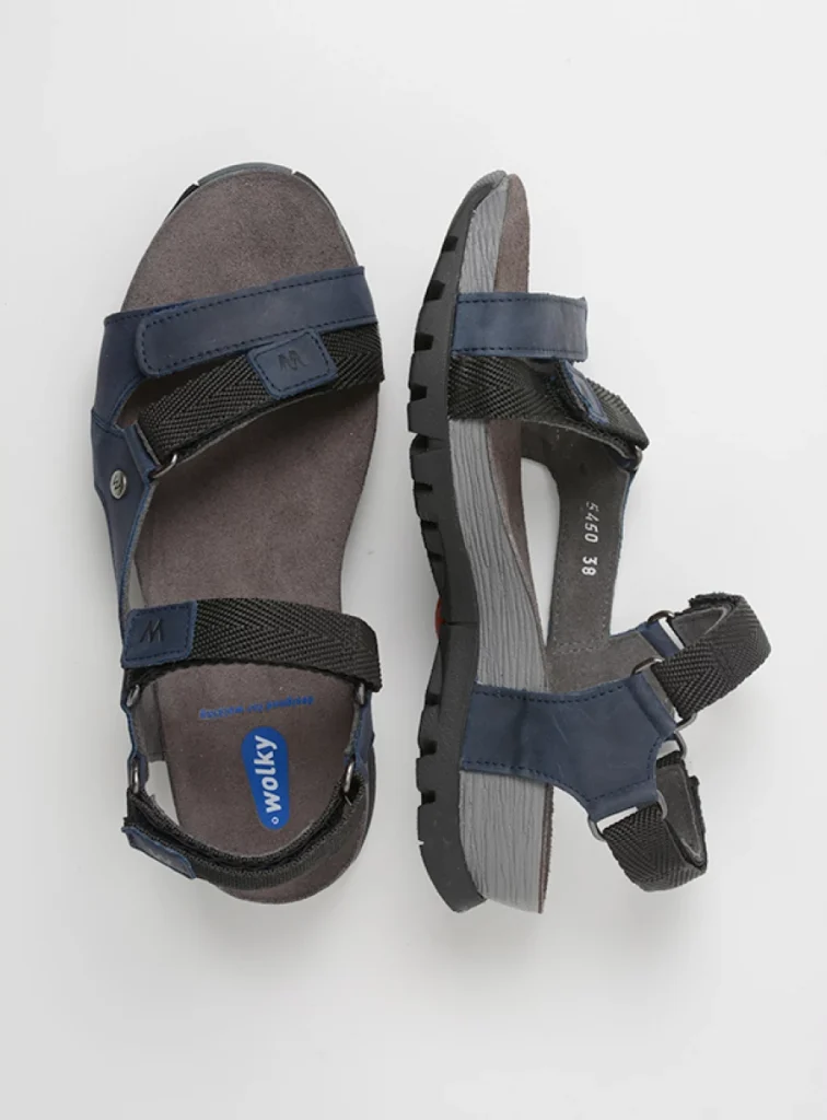 Wolky Sandalen 05450 Cradle 30800 blauw leer