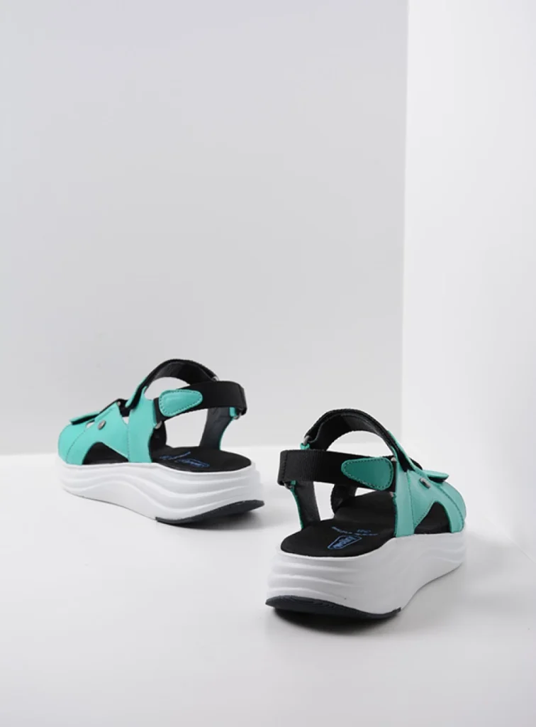 Wolky Sandalen 05650 Cirro 30760 turquoise leer