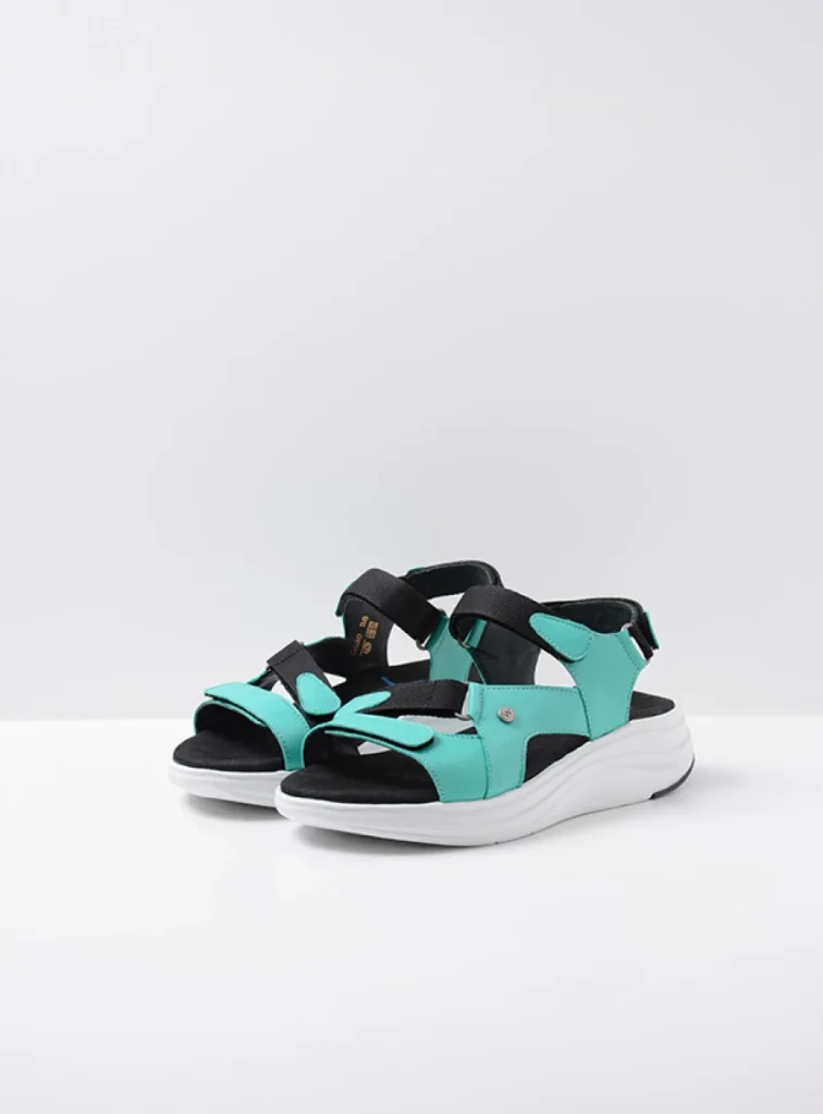 Wolky Sandalen 05650 Cirro 30760 turquoise leer