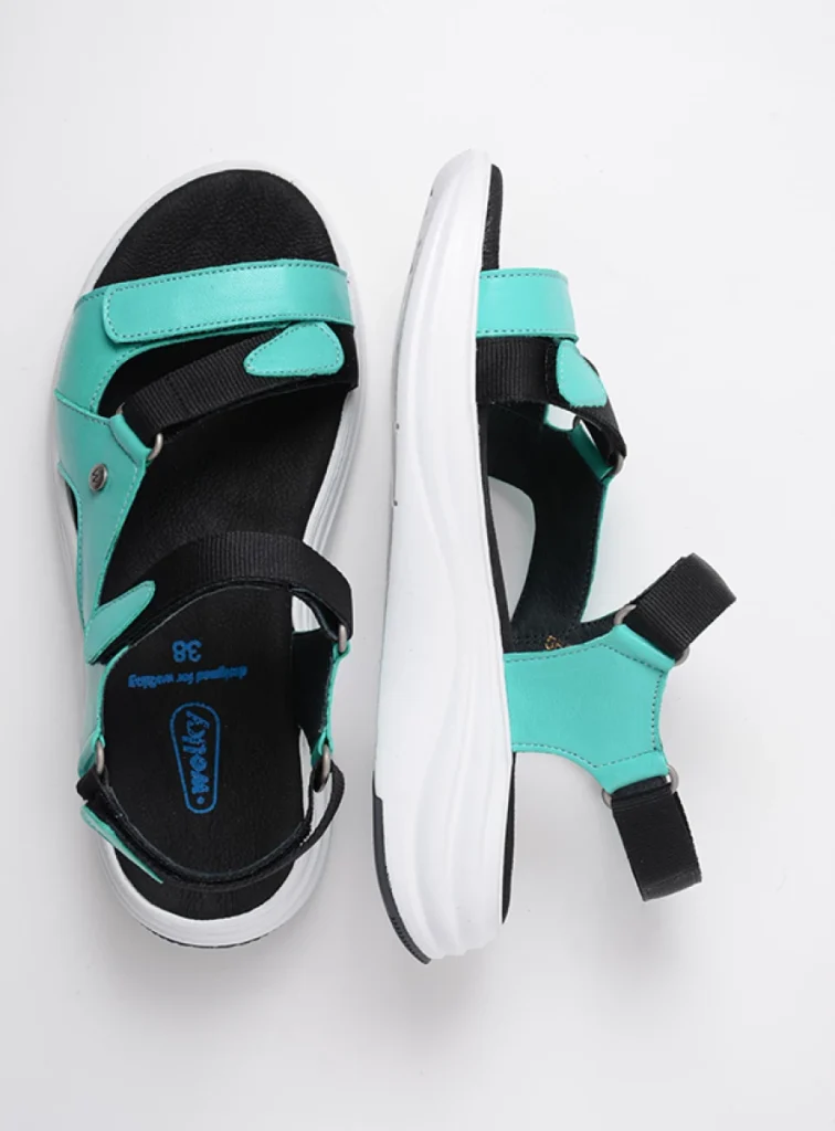 Wolky Sandalen 05650 Cirro 30760 turquoise leer