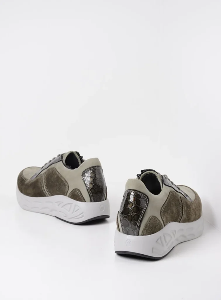 Wolky Sneakers 05700 Bounce 90216 grijsgroen combi leer