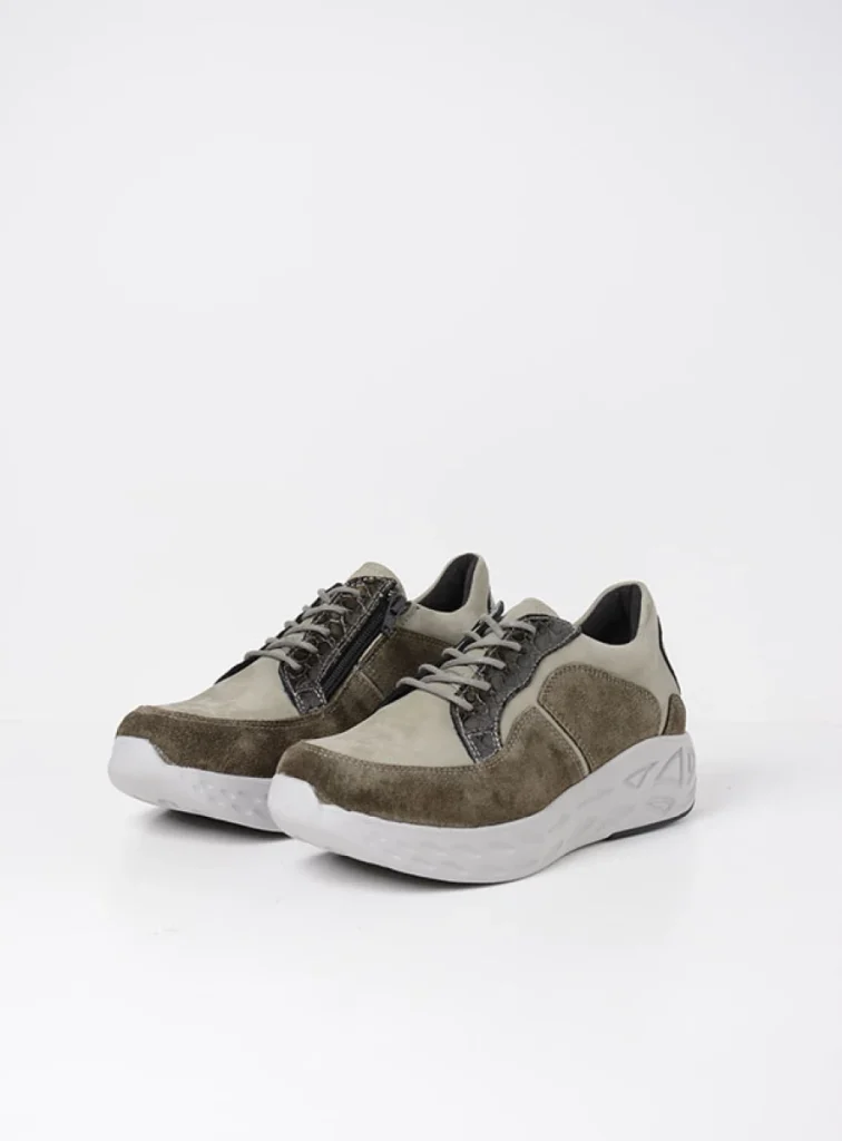 Wolky Sneakers 05700 Bounce 90216 grijsgroen combi leer