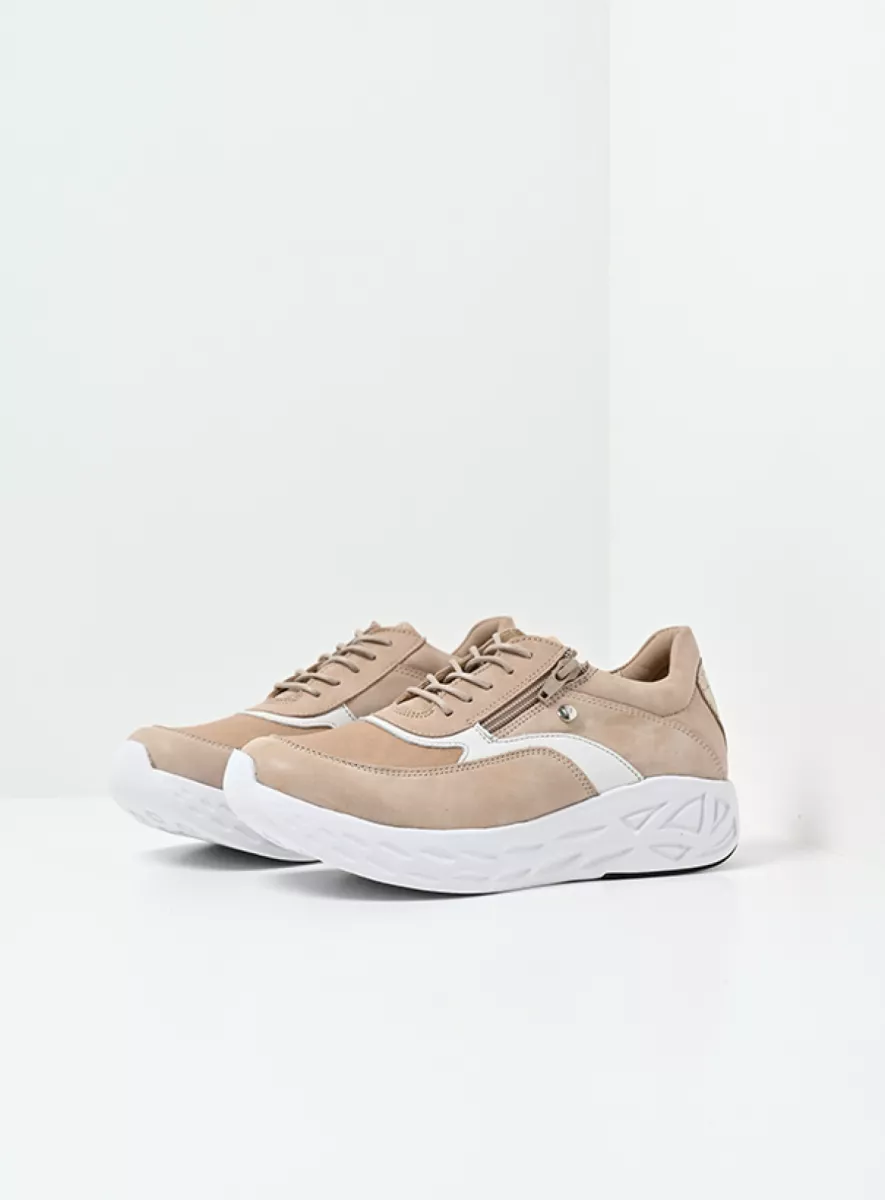 Wolky Sneakers 05703 Vitality S2F 90390 beige stretch/leer combi