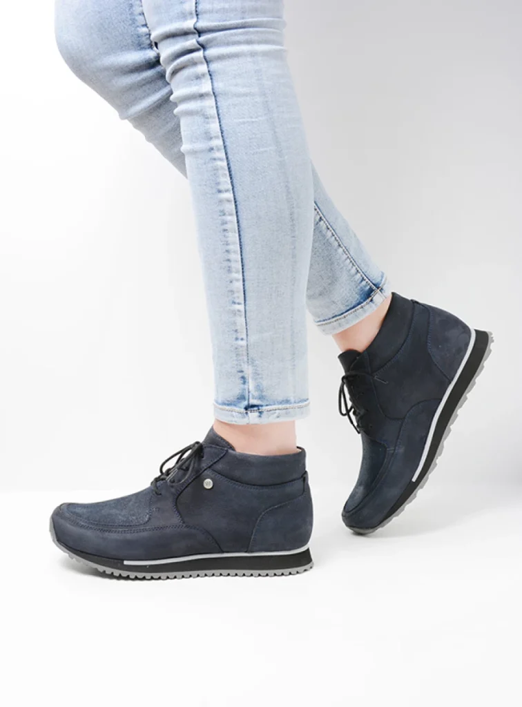 Wolky Sneakers 05802 e-Boot 11800 blauw stretch nubuck