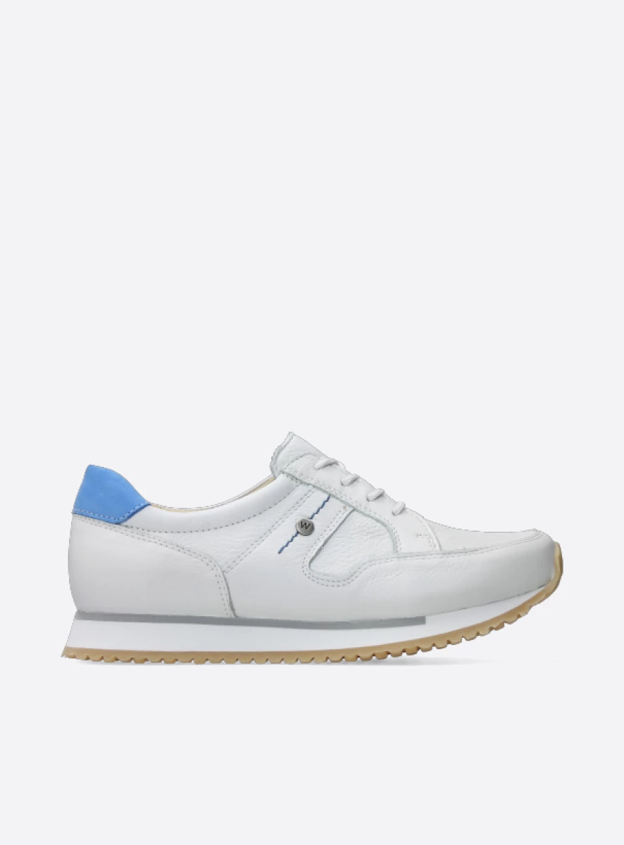 Wolky Sneakers 05804 e-Walk 21185 wit/blauw leer