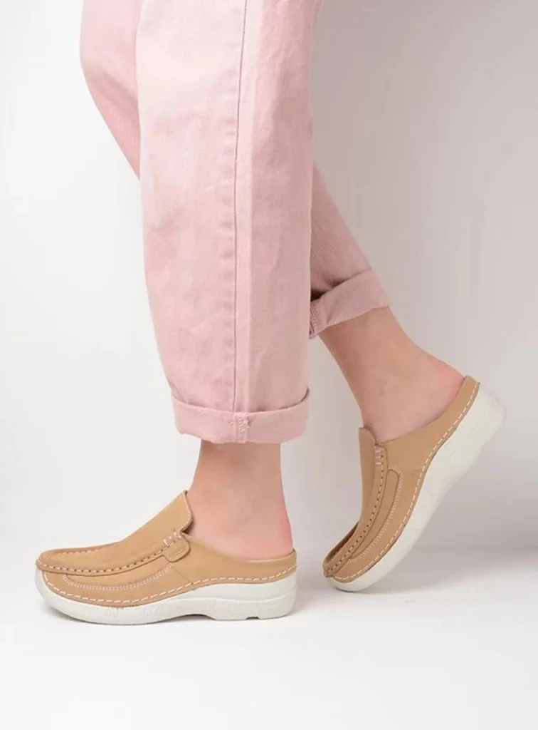 Wolky Klompen 06202 Roll Slide 11390 beige nubuck