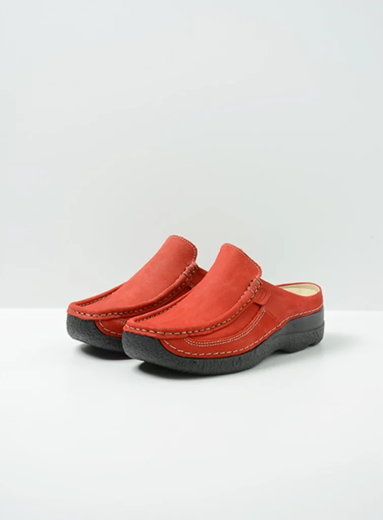 Wolky Klompen 06202 Roll Slide 11505 donkerrood nubuck