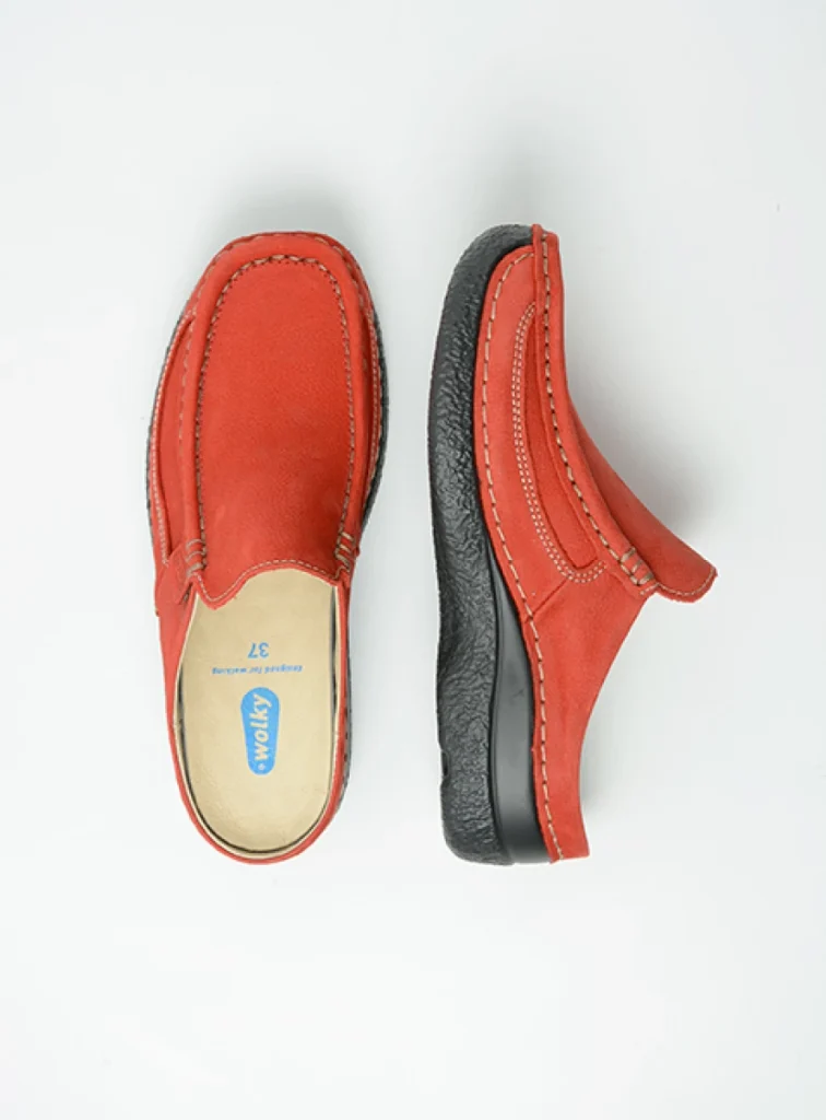 Wolky Klompen 06202 Roll Slide 11505 donkerrood nubuck